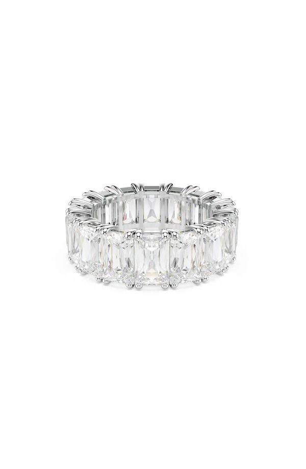 スワロフスキー レディース アクセサリー 指輪 Swarovski Matrix Baguette Crystal Eternity Ring White Gold ホワイト
