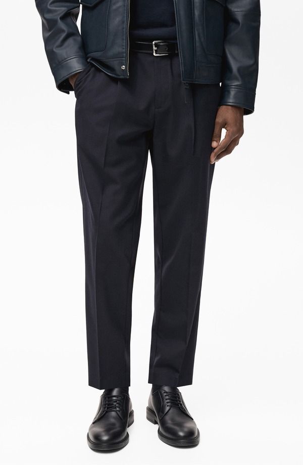 マンゴ メンズ ボトムス カジュアルパンツ スリムフィット MANGO Slim Fit Pants Night Blue ブルー