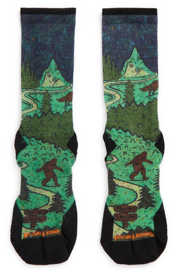 スマートウール メンズ アンダーウェア 靴下 プリント Smartwool Trail Runeature Printargeted Cushioning Crew Socks Twilight Bl