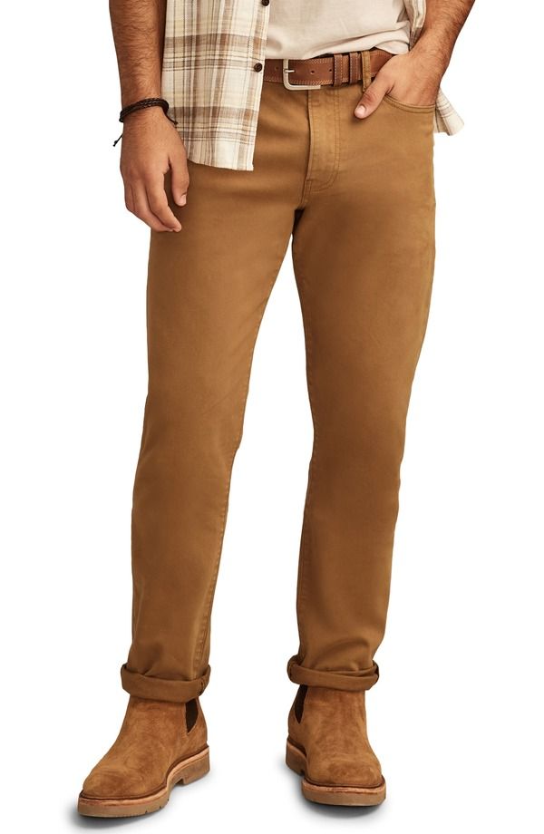 ラッキーブランド メンズ ボトムス カジュアルパンツ ストレート Lucky Brand 410 Athletic Straight Leg Brushed Twill Pants Tuscan Ta