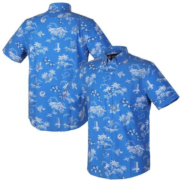 レインスプーナー メンズ トップス シャツ ダウン Mens Reyn Spooner Blue Detroit Lions Throwbackekai Performance ButtonDown