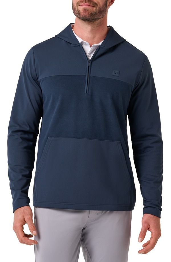 トラビスマヒュー メンズ アウター パーカー・スウェット ハーフジップ TravisMathew Polar Seas Quarter Zipullover Total Eclipse