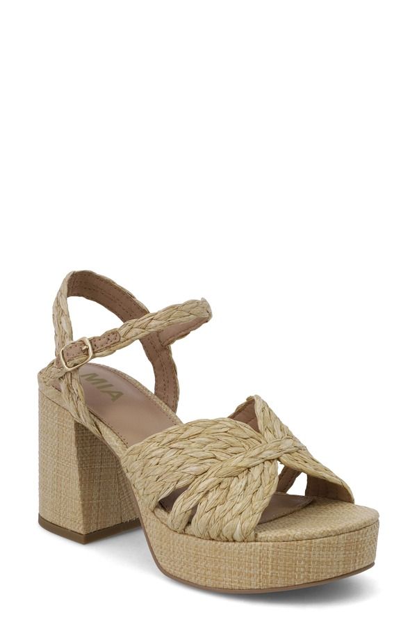 ミア レディース シューズ サンダル プラットフォーム アンクル MIAnkle Straplatform Sandal Natural