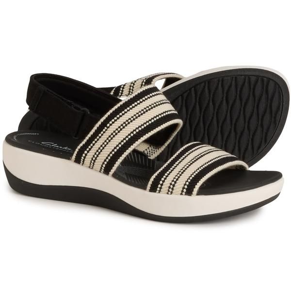 クラークス レディース シューズ サンダル Clarks Arla Stroll 2Strap Sandals For Women Black Multi ブラック