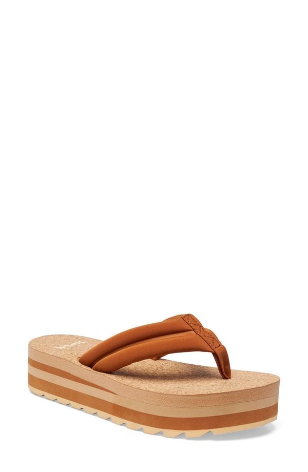 サヌーク レディース シューズ サンダル プラットフォーム Sanuk Yoga Platform Flip Flop Roasted Pecan