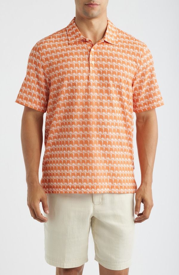 トッミーバハマ メンズ トップス シャツ Tommy Bahama Coast Palm Reader IslandZone Polo Dusty Orange オレンジ