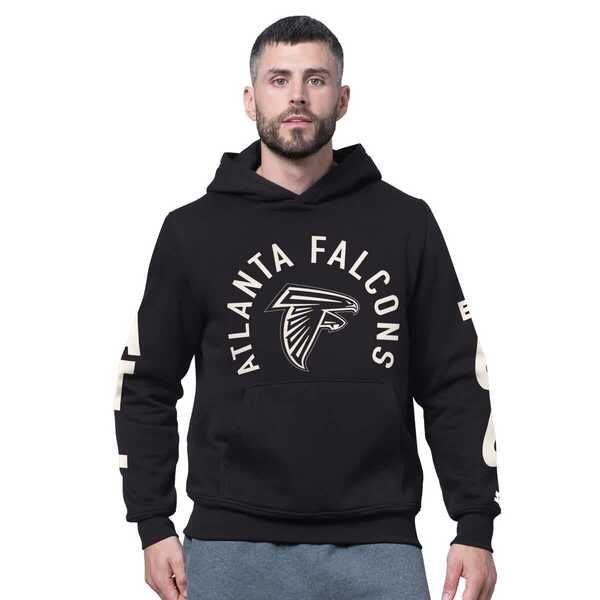 スターター メンズ アウター パーカー・スウェット シャツ フリース Menstarter Black Atlanta Falcons Handoffleece Hoodie Sweatshirt B