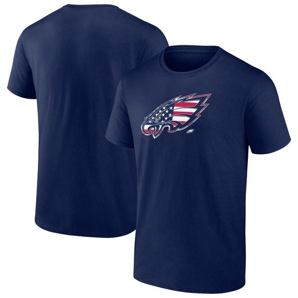 ファナティクス メンズ トップス Tシャツ トール MensFanatics Navy Philadelphia Eagles Big Tall Americana TShirt Navy ネイビー
