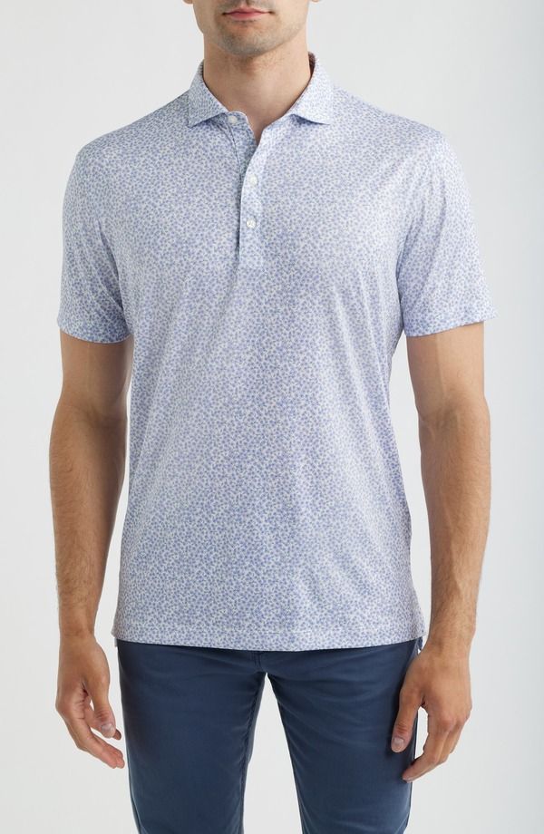 ジョニー オー メンズ トップス シャツ フラワー柄 ジャージー フラワー johnnieO Watercolors Floral Performance Jersey Polo Viola 25,056円