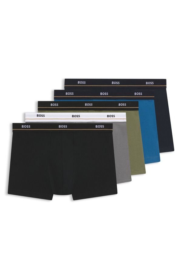 ボス メンズ アンダーウェア ボクサーパンツ コットン BOSS Essential Assorted 5Pack Stretch Cotton Trunk Boxers Black Multi ブラ
