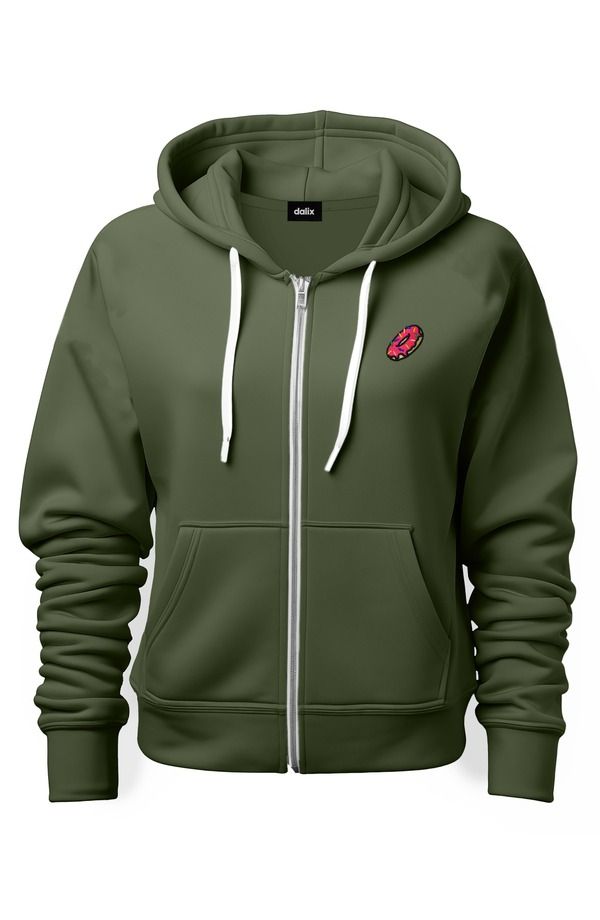 ダリックス メンズ アウター パーカー・スウェット Dalix Donut Zip Hoodie Military Green グリーン