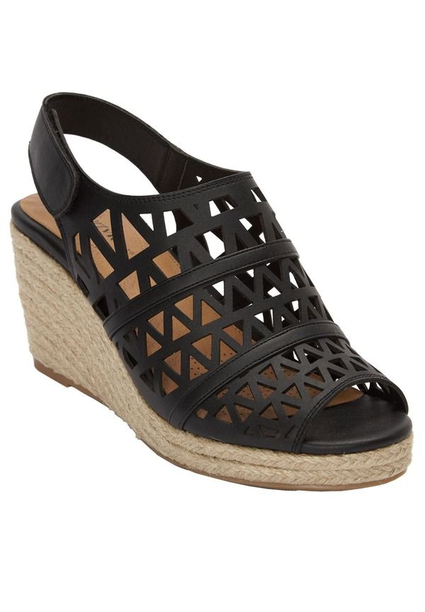 コンフォートビュー レディース シューズ サンダル Comfortview The Karen Espadrille Black ブラック