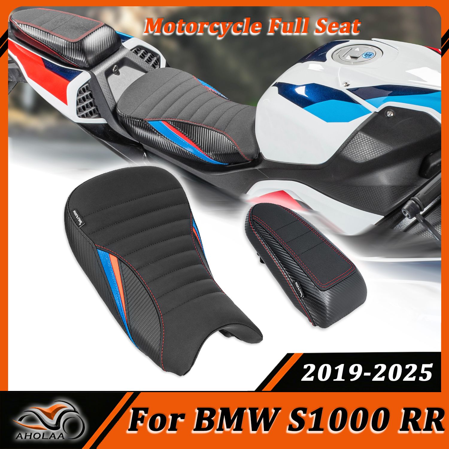 AHOLAA BMW S1000RR 2019〜2025対応 フロントライダーシート リアソロシートクッション