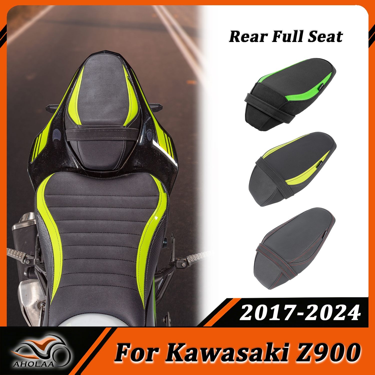 AHOLAA カワサキ Z900 2017〜2024対応 リアパッセンジャーシートクッション サドルパッド フルシートクッション