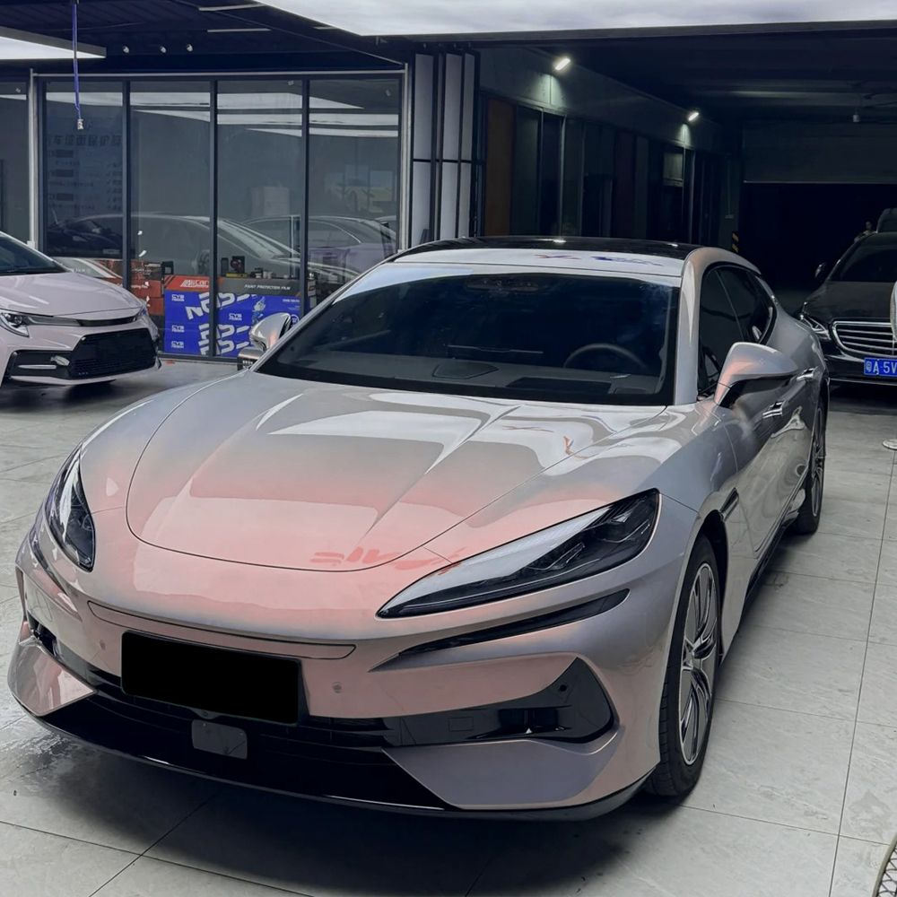 マジックパールグレー＆レッド変色ビニールラッピングフィルム 幅50cm 気泡なし PVC製 車内外装用カーラッピングデカール