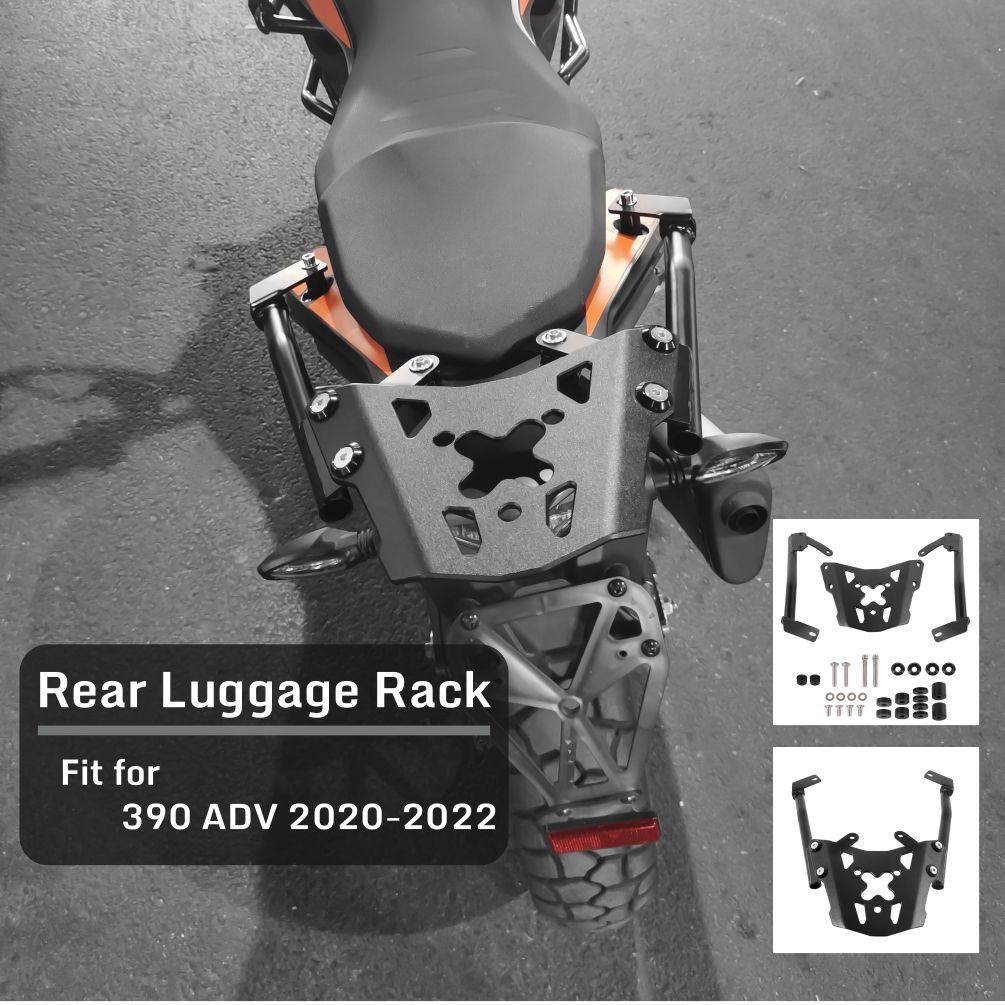 AHOLAA KTM 390アドベンチャー 2020〜2023対応 リアラゲッジラック カーゴホルダー 収納ボックスベース ブラック