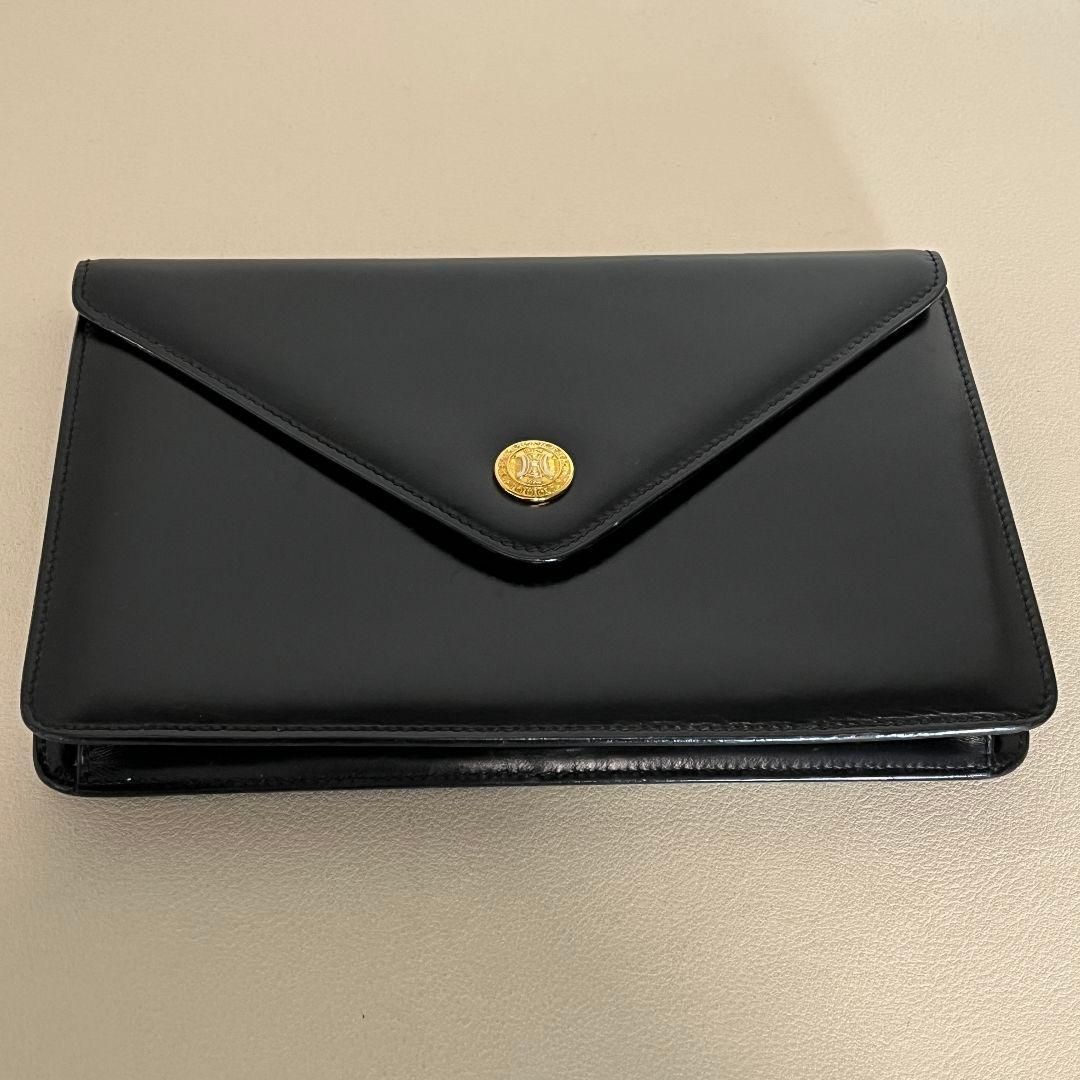CELINE オールドセリーヌ クラッチバッグ トリオンフ サークルロゴ 黒 12,506円