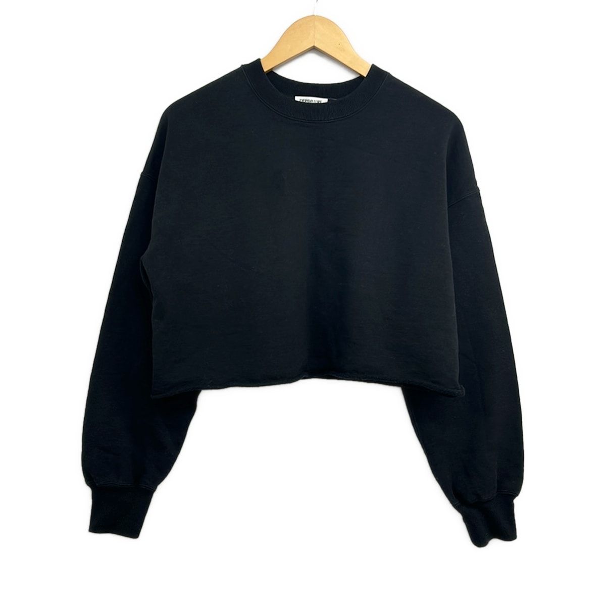 EVERYDAY I LIKE.(エブリデイアイライク) トレーナー レディース美品 - 黒 長袖/クロップド丈/裏毛 5,751円