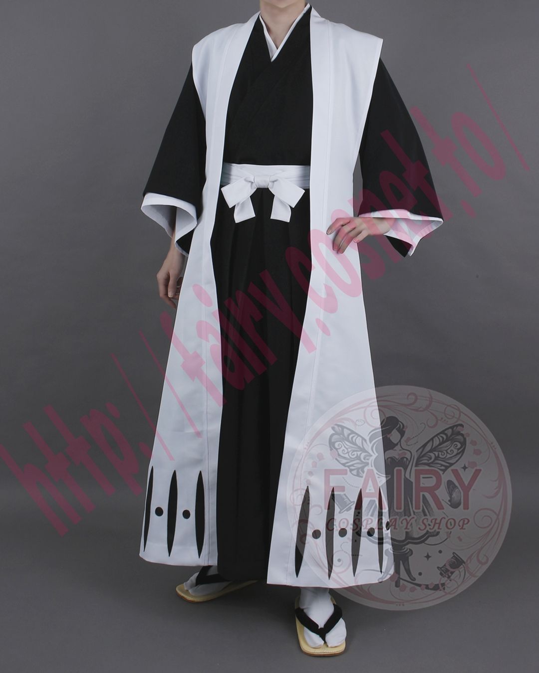BLEACH　死神　隊長羽織　袖なしVer風　コスプレ衣装　女性Mサイズ　単品可　サイズセミオーダー可
