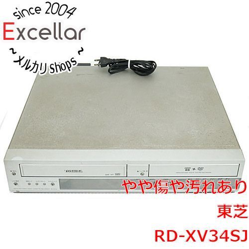 [bn:1] TOSHIBA　VTR一体型HDD＆DVDビデオレコーダー　RD-XV34SJ　リモコン付き　本体・リモコンいたみ