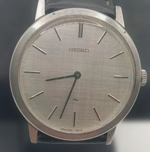 87SEIKO シャリオ 2220-0180 メンズヴィンテージ腕時計新品ベルト 