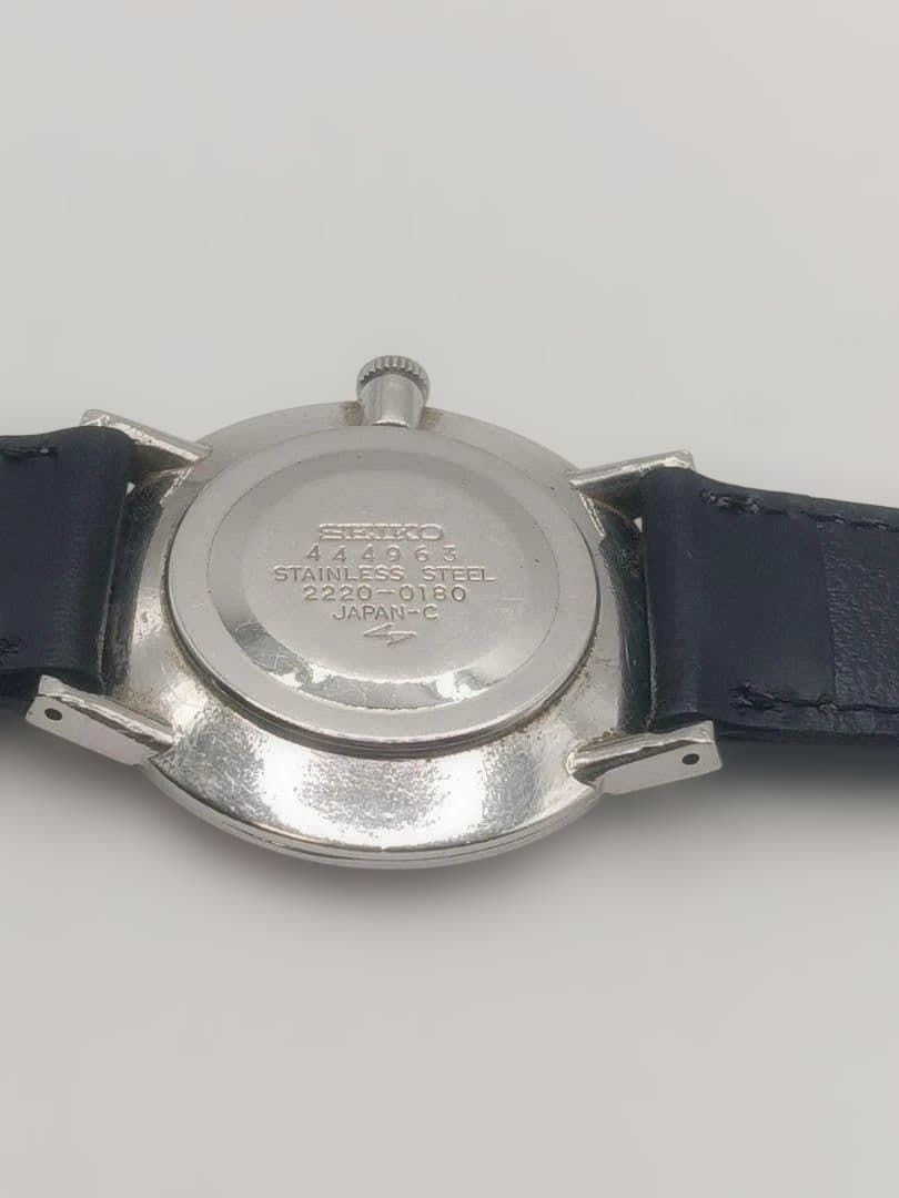 87SEIKO シャリオ 2220-0180 メンズヴィンテージ腕時計新品ベルト 