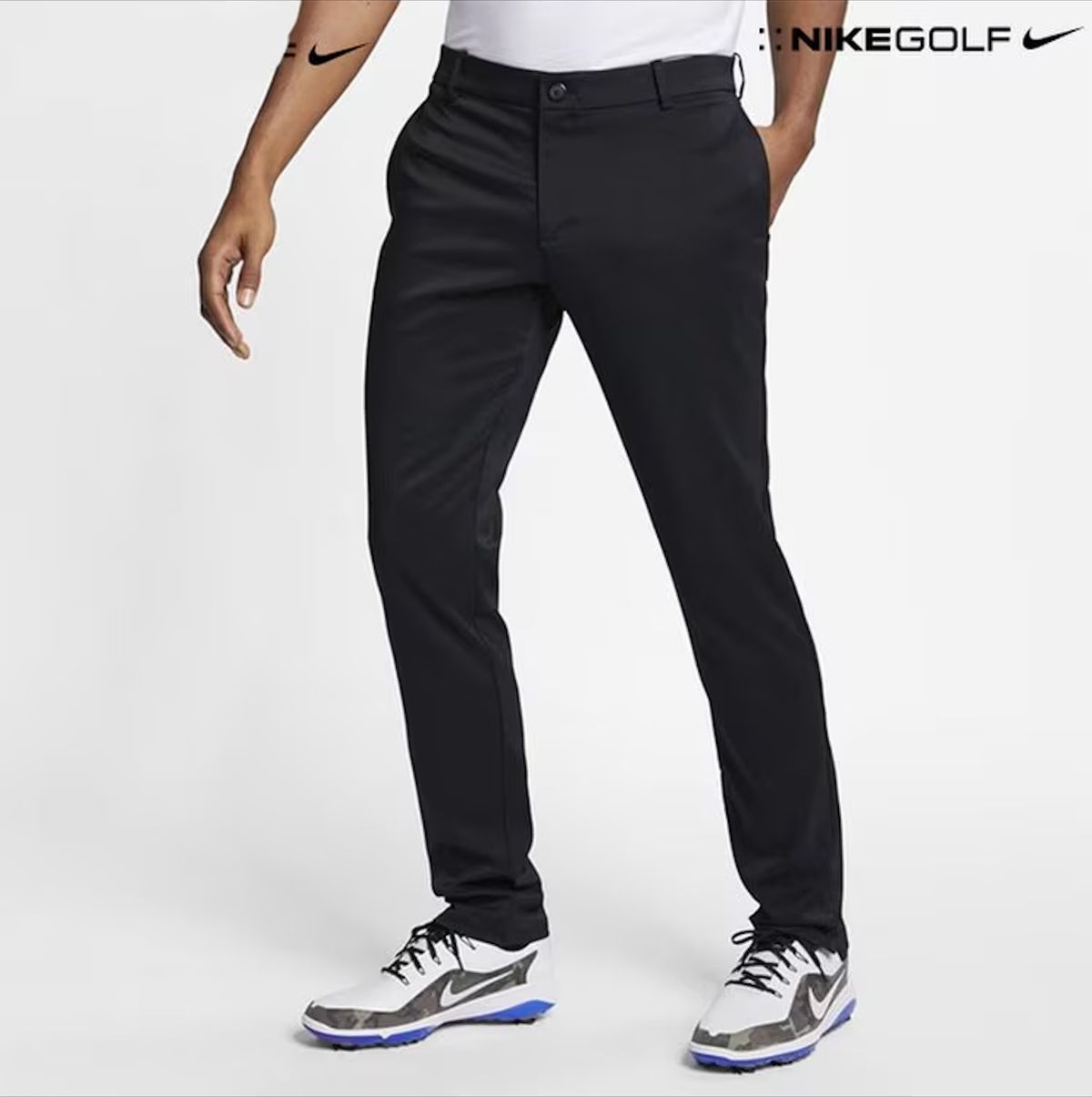 (35) メンズ NIKE ゴルフ フレックス スリム コア パンツ ズボン ブラック