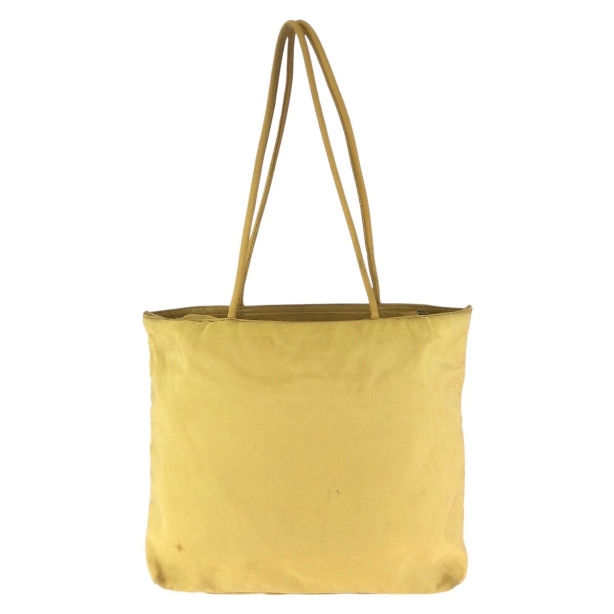 PRADA プラダ テスート 三角ロゴプレート イエロー シルバー金具