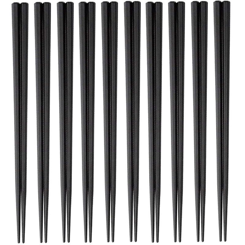 大黒工業 SPS製 リユース箸 23cm 六角 (黒) 100膳入
