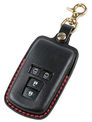 [ユサブル] トヨタ ノア 80系 ヴォクシー80系 エスクァイア アルファード 30系 ヴェルファイア30系 シエンタ 両側スライドドア 専用 キーケース キーカバー キーホルダー 本革 (ブラック, 4ボタン)ts b6642ce2 6,530円