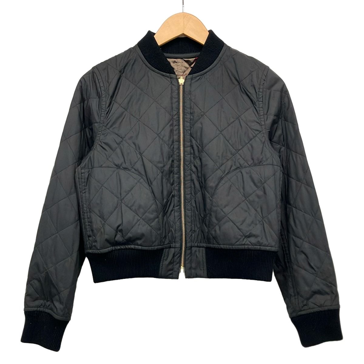 ブルーレーベルクレストブリッジ ブルゾン サイズ36 S レディース美品 - 55F07-471-09 黒 長袖/リバーシブル/キルティング/秋/春