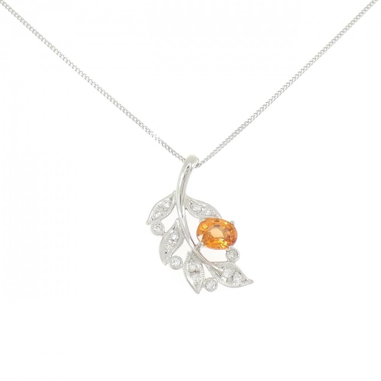 PT900/PT850 ガーネット ネックレス 1.35CT