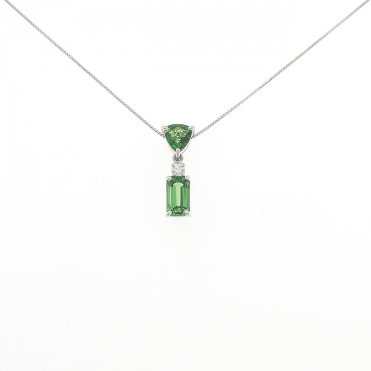 PT900/PT850 グリーンガーネット ネックレス 1.84CT 57,360円