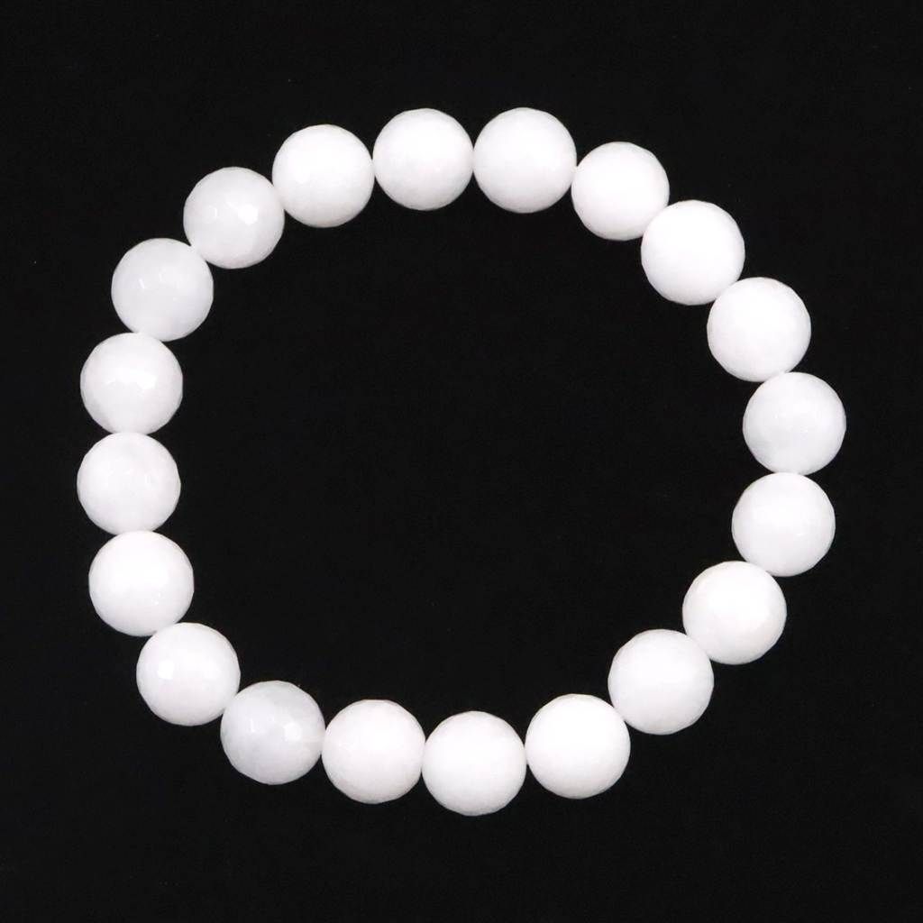 H&E社 アゼツライト（AZOZEO)　10mmファセットカット ブレスレット 証明書付 29.8g 【榎本通商91907】