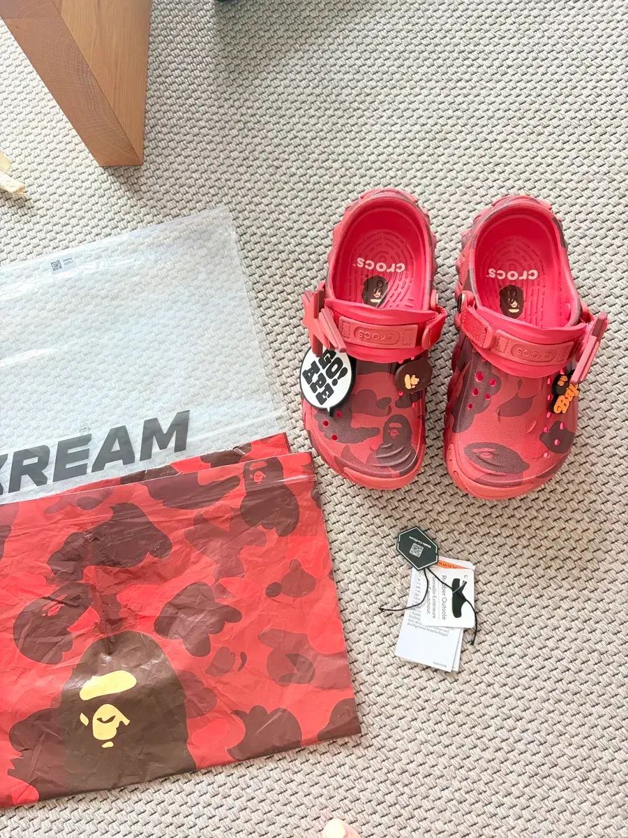 Crocs x A BATHING APE アベイシングエイプEcco RO klogg クロッグ Red 230 (US4)