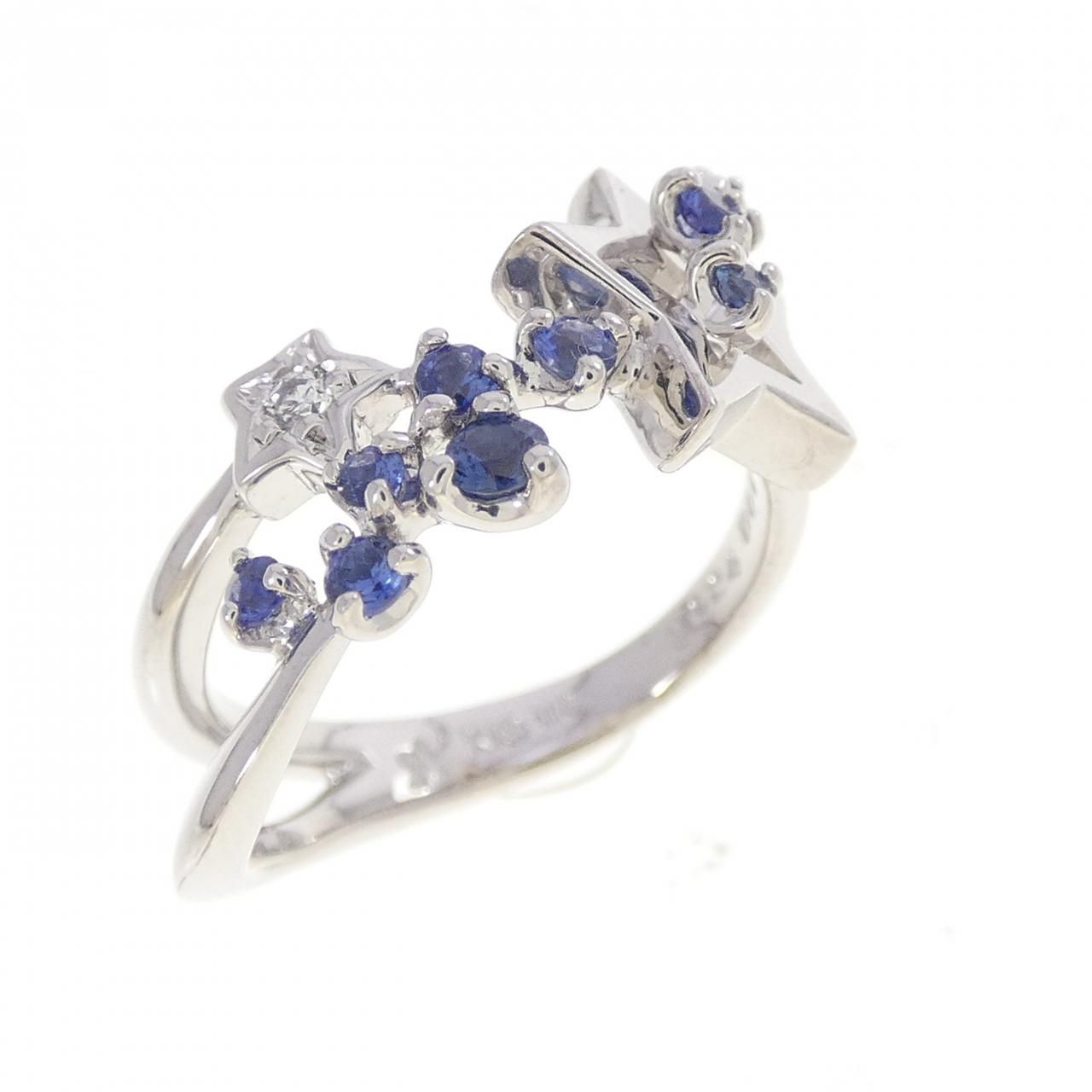 K18WG スター サファイヤ リング 0.24CT 99,330円