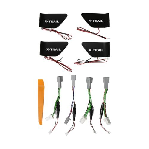 N◆エクストレイル インテリアパネル LED 9色切替え インナードアランプ T32 T33 雰囲気 ドアハンドル イルミネーション | 車種専用設計,雰囲気を格上げ,気分で選べる9色切替え＆メモリー機能付き,柔らかな光,目に優しい間接照明,暗闇の操作も快適に