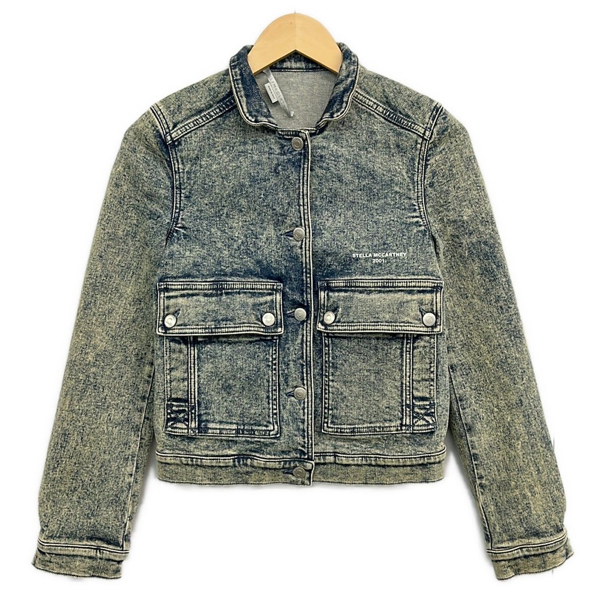 stellamccartney(ステラマッカートニー) Gジャン サイズ34 M レディース美品 - ネイビー 長袖/一部合皮/ダメージ加工/春/秋 11,304円