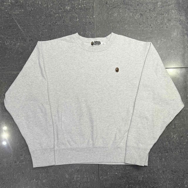 A BATHING APE ONE POINT CREWNECK SWEAT SIZE-S アベイシングエイプ ワンポイントクルーネックスウェット BAPE ベイプ 南堀江店