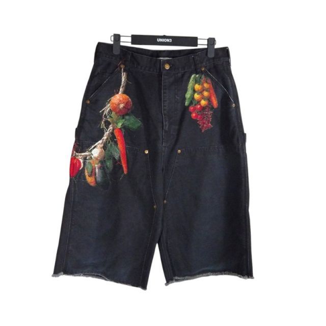 DOUBLET 26ss VEGETABLE EMBROIDERY CUT OFF PANTS サイズS 26SS19PT350 ダブレット ベジタブル エンブロイダリー カットオフ パンツ ショートパンツ ショーツ 大名店