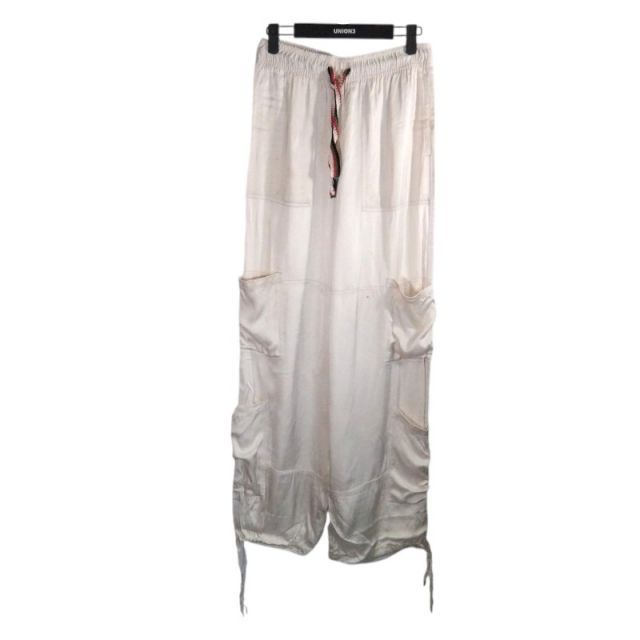 WALES BONNER SATIN EASY PANT WHITE サイズ3 U522TR11-VI02-050 ウェールズボナー サテン イージー パンツ ボトムス 大名店