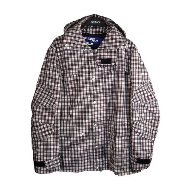 JUNYA WATANABE MAN TARTAN CHECK MOUTAN JACKET RED サイズS 日本製 AD2008 ジュンヤワタナベマン タータン チェック マウンテン ジャケット アウター 大名店