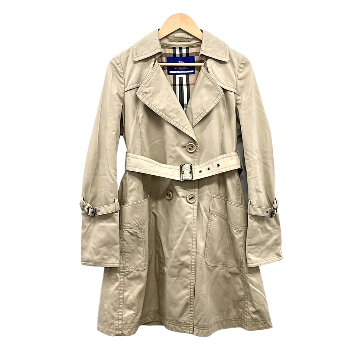 Burberry Blue Label(バーバリーブルーレーベル) コート サイズ40 M レディース - ベージュ 長袖/春/秋