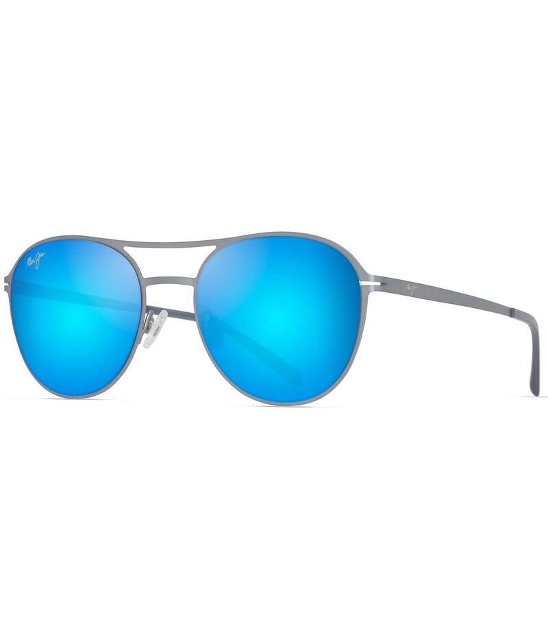 マウイジム レディース アクセサリー サングラス・アイウェア プラスサイズ Maui Jim Unisex Half Moon PolarizedPlus2R 52mm Mirrored Round