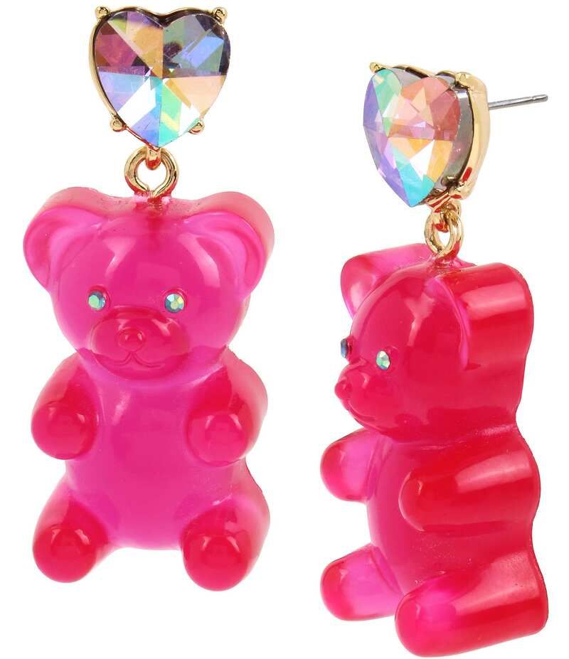 ベッツィジョンソン レディース アクセサリー ピアス・イヤリング Betsey Johnson Gummy Bear Statement Drop Earrings Pink ピンク