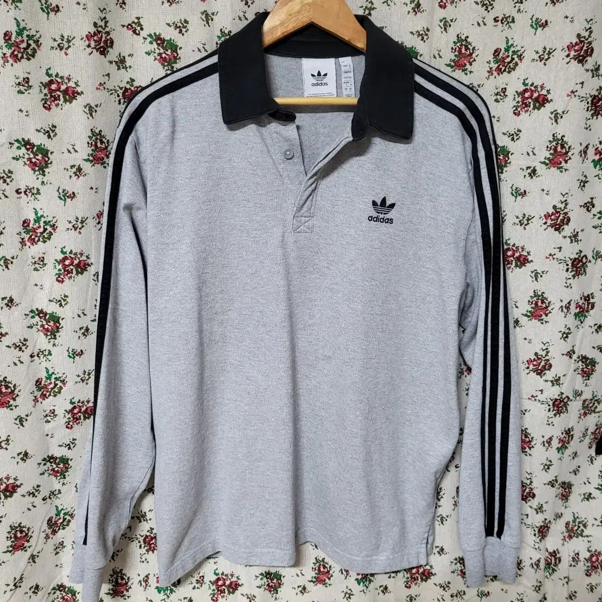 400 ) S級最高 adidas 人気 COLOR グレー ブラック ラグビー ポロTシャツ L ユニセックス