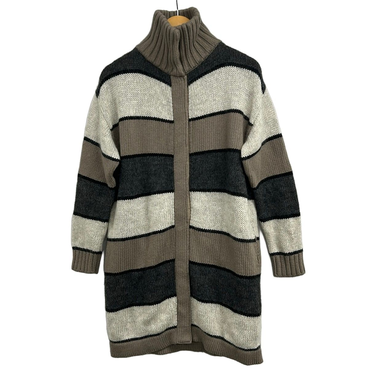 SPORTMAX CODE(スポーツマックスコード) コート サイズS レディース美品 グレーベージュ×ダークグレー×マルチ