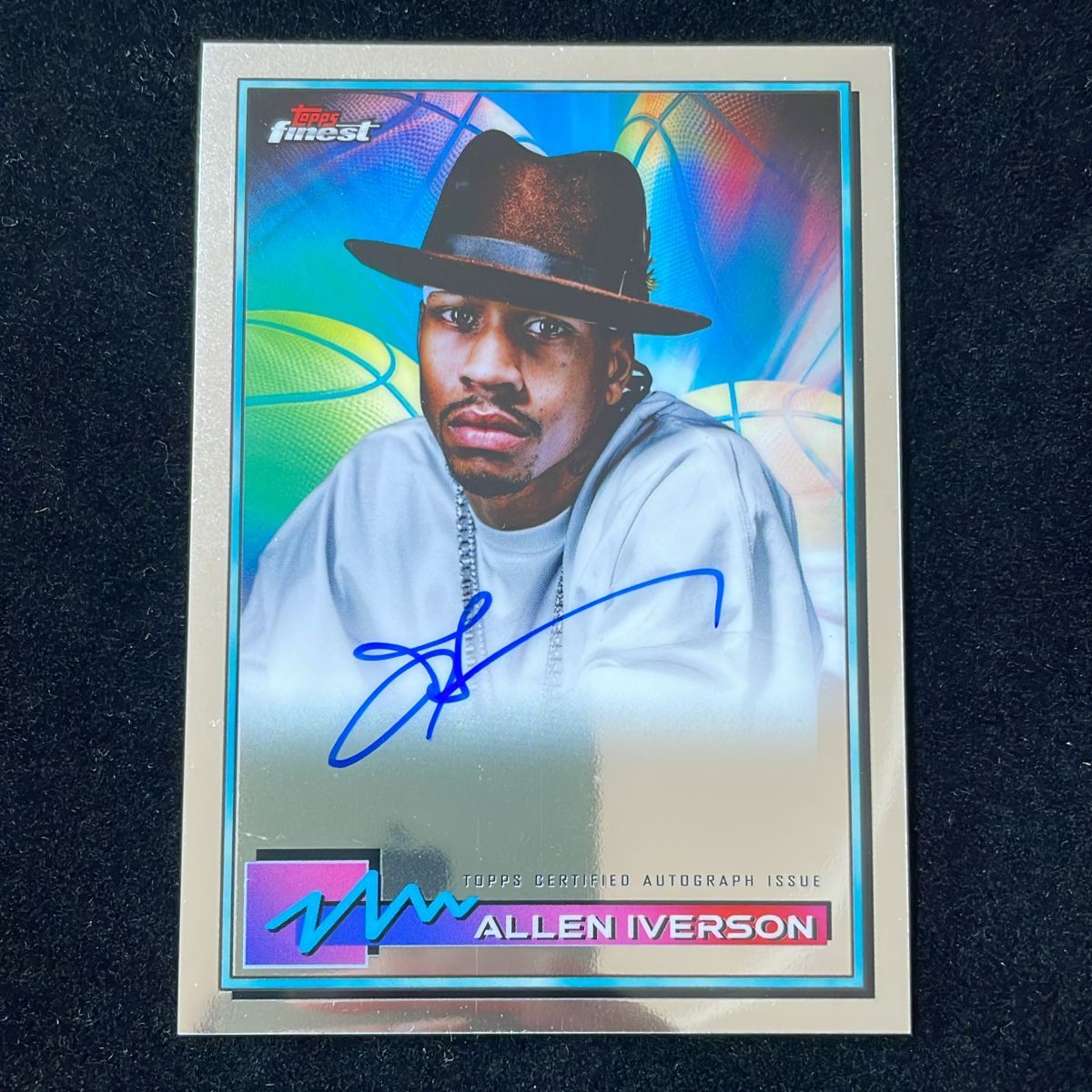 Allen Iverson アレン・アイバーソン Topps Finest 2021 On Card Auto サイン 直筆 セブンティシクサーズ 76ers