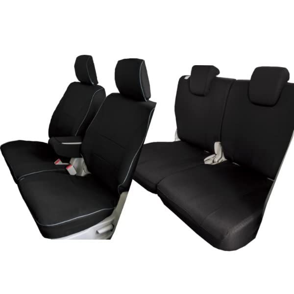 N◆スペーシアギア シートカバー 布製 専用 MK53S 2018.12から 撥水加工 黒色 BONFORM M4-71-4475-83BK