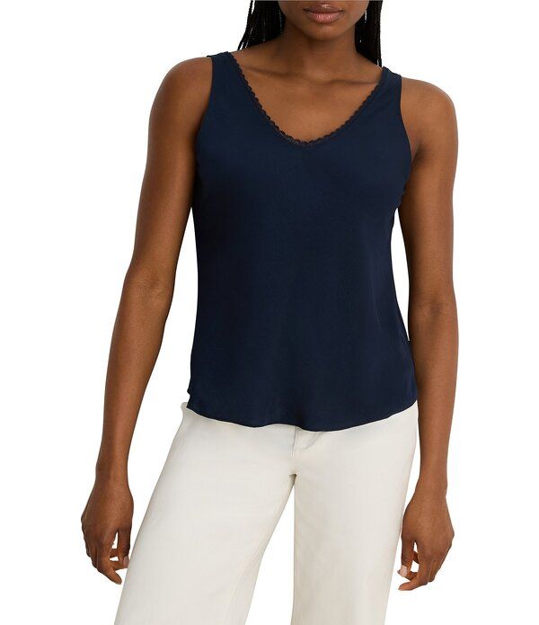 ニックアンドゾー レディース トップス タンクトップ Vネック レーストリム ノースリーブ レース NIC ZOE VNeck Sleeveless Lace Trim Day Gloss Tank 24,600円
